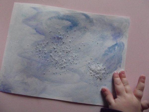 Зимняя елка красками