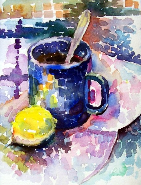 Техника раздельного мазка в акварели