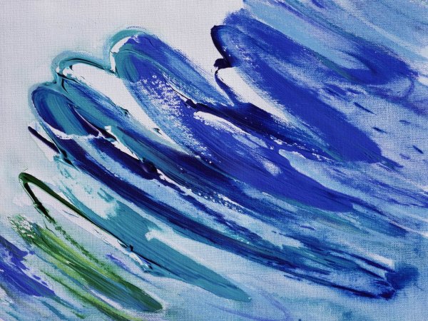 Мазки гуашью