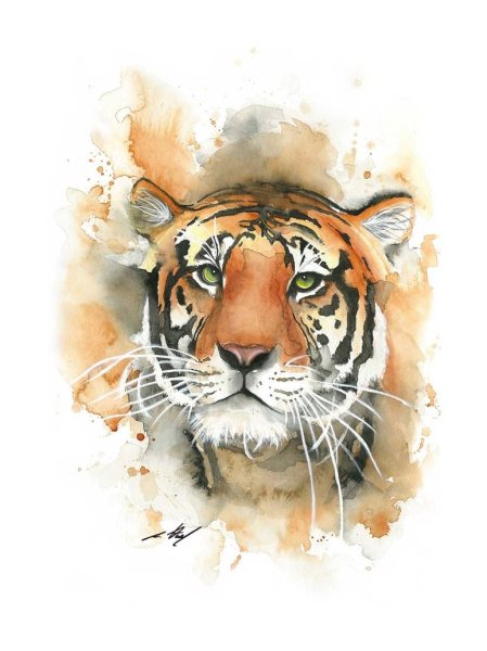 Тигр для декупажа