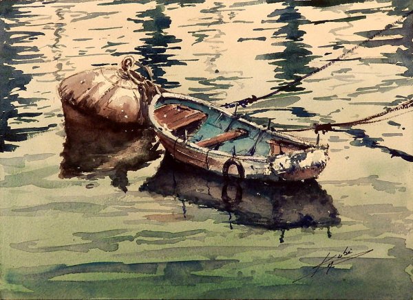 Рыбацкие лодки в живописи