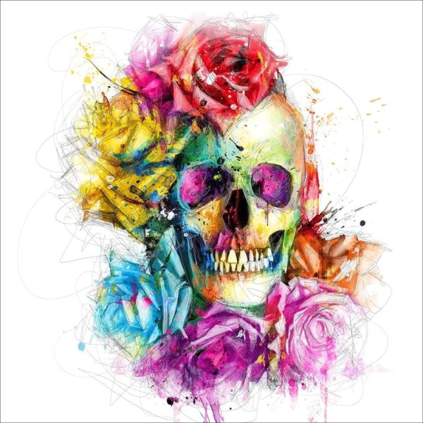 Череп цветной