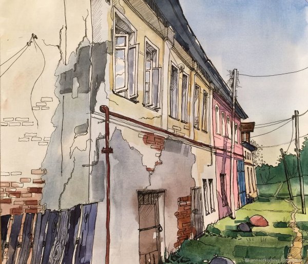 Живопись акварель пленэр архитектура