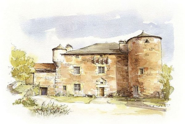 Замок акварелью