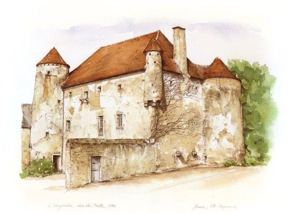 Крепость акварелью