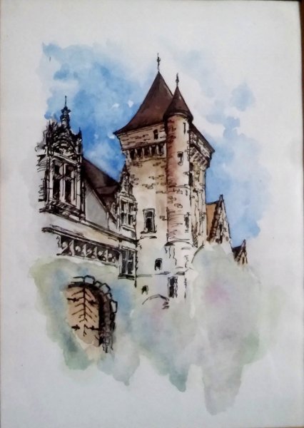 Замок акварелью