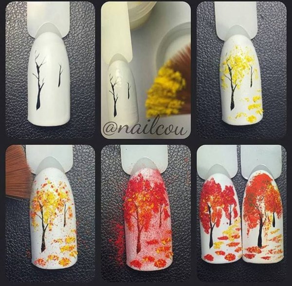 Маникюр пейзаж