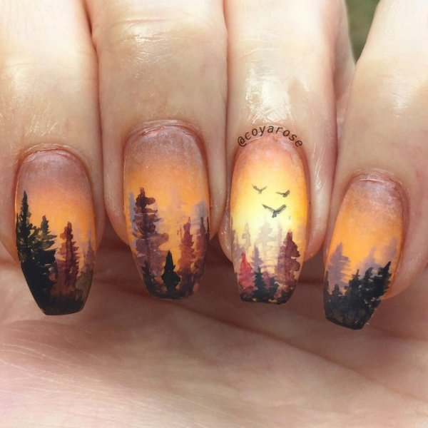 Аеварельна ноштях осень