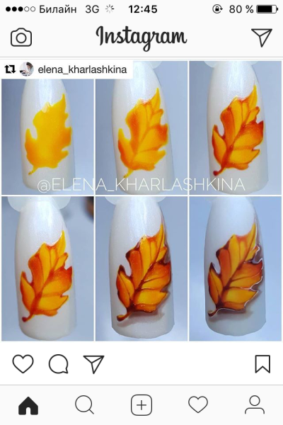 Лисенок на ногтях пошагово