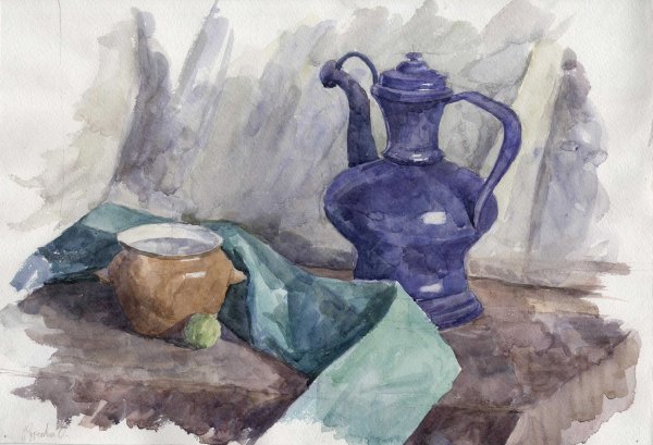 Акварельная живопись натюрморт