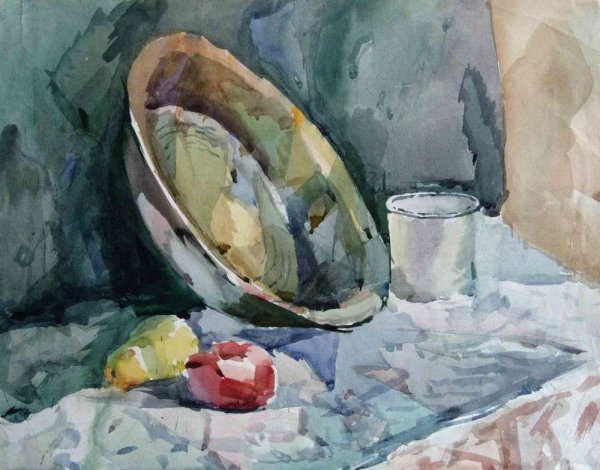 Живопись акварелью натюрморт