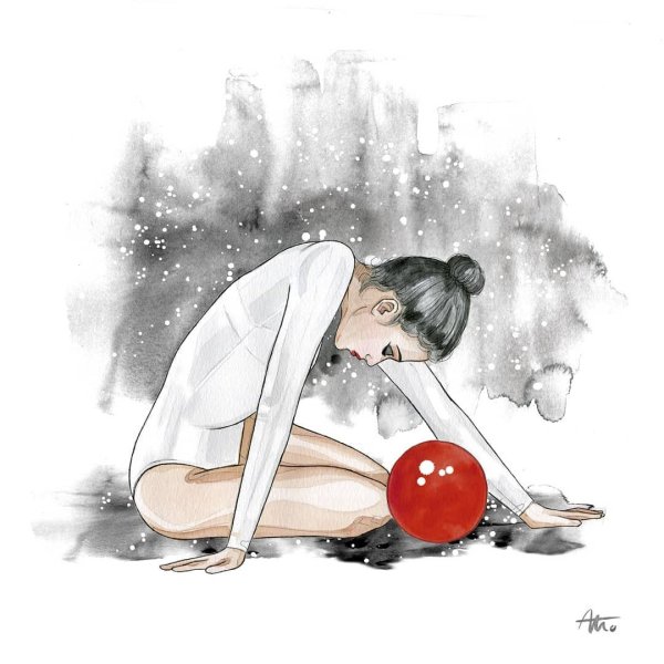 Иллюстрации девушки гимнастки