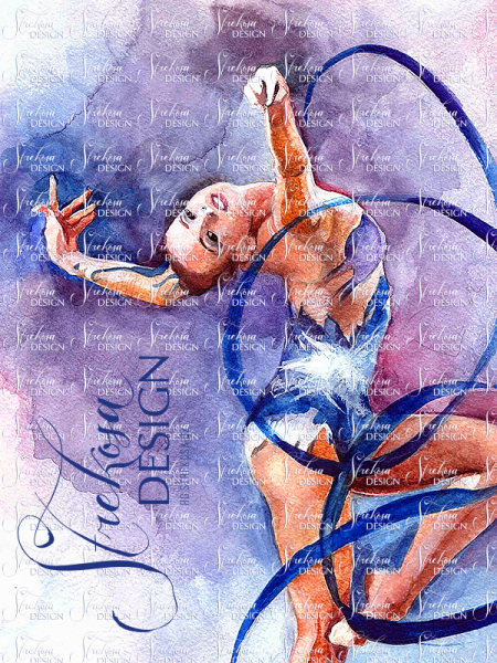 Гимнастка рисунок