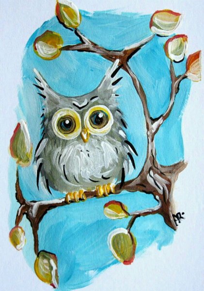 Совушки на ветке