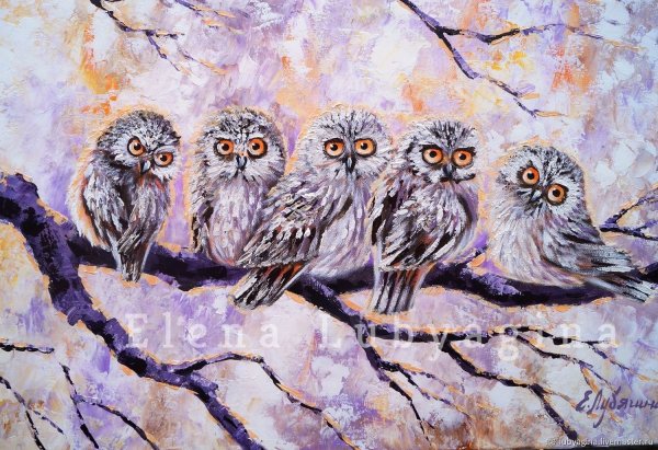 Сова сипуха акварель