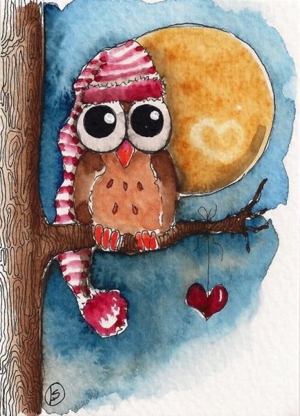 Акварельные этюды животных и птиц