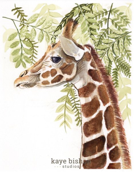 Акварельные животные для детей