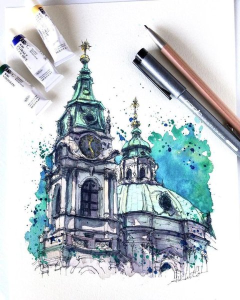 Скетчинг Гарри Поттер маркерами