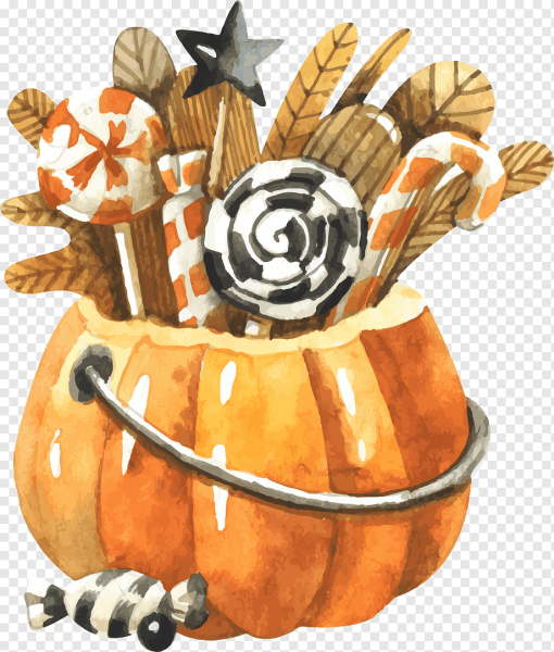 Наклейки Хэллоуин акварель