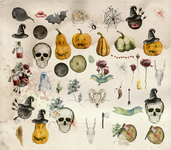 Скетчи маркерами Хэллоуин