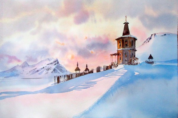 Анна Михайлова Север акварель