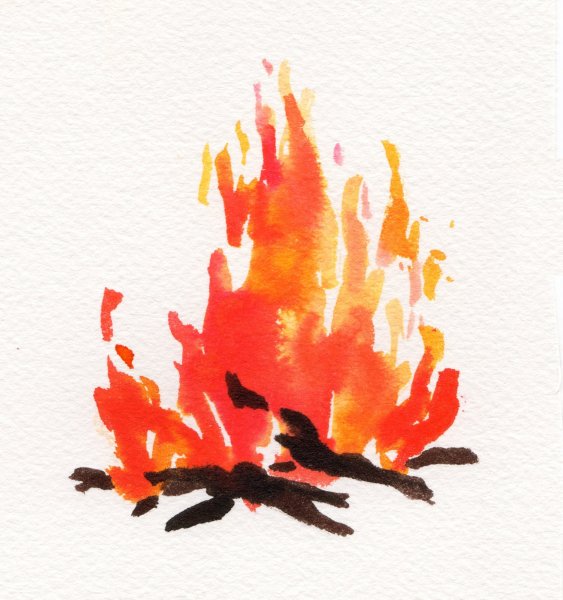 Огонь акрилом