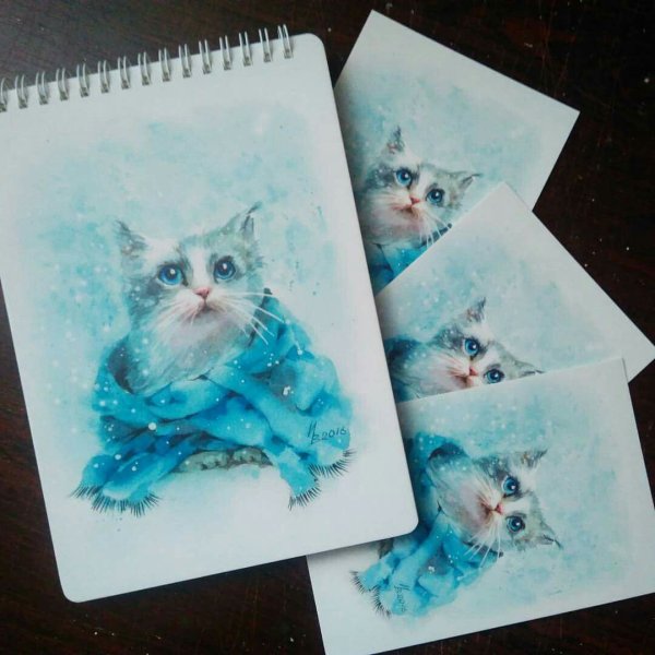 Скетчбук с котиками