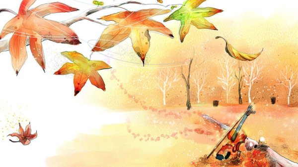 Физалис акварелью