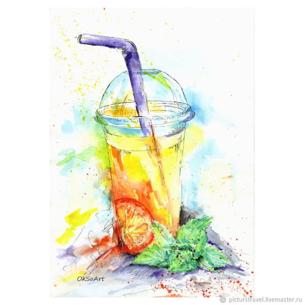 Акварельные картины для кухни