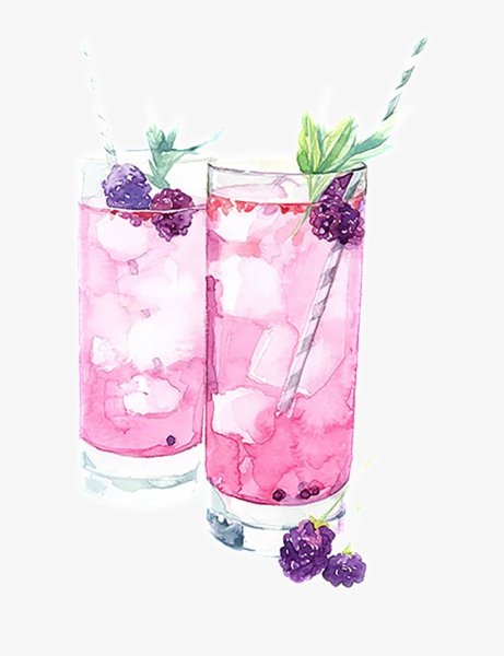 Коктейль акварель
