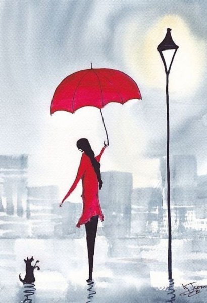 Стильные рисунки акварелью