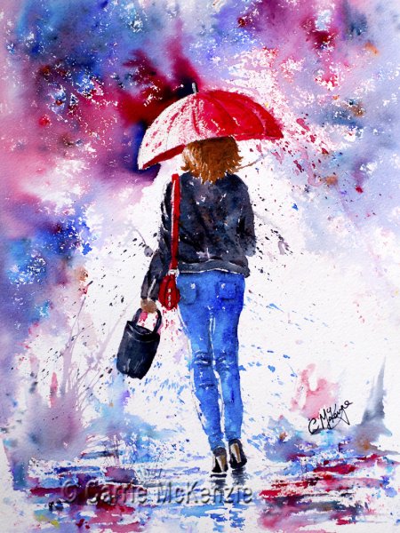 Дождь акварелью для детей