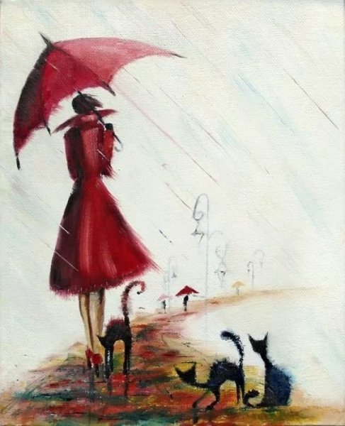 Девочка под зонтиком