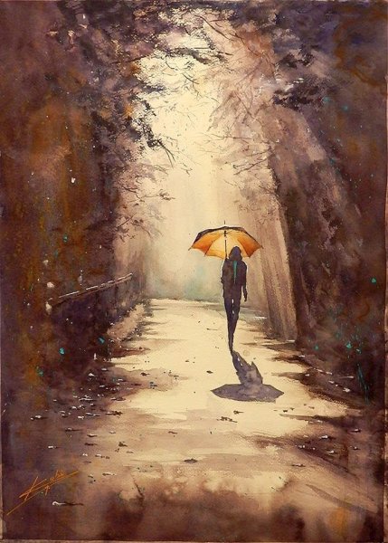 Подруги под зонтом