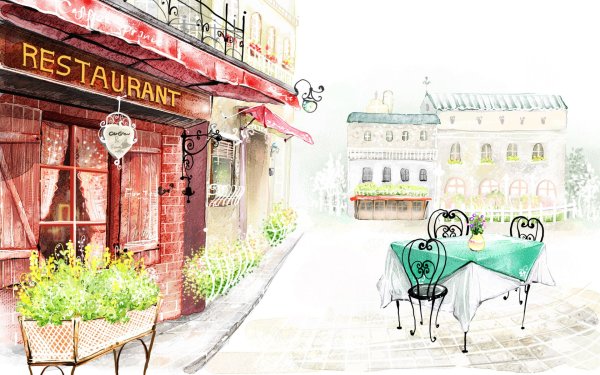 Фотообои уличное кафе