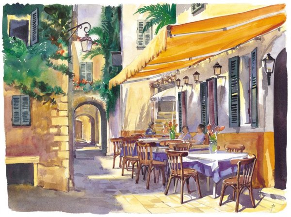 Кафе рисунок