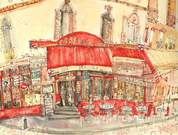 Кафе Амели иллюстрации