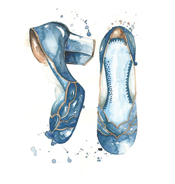 Ботинки акварелью