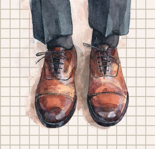 Ботинки акварелью