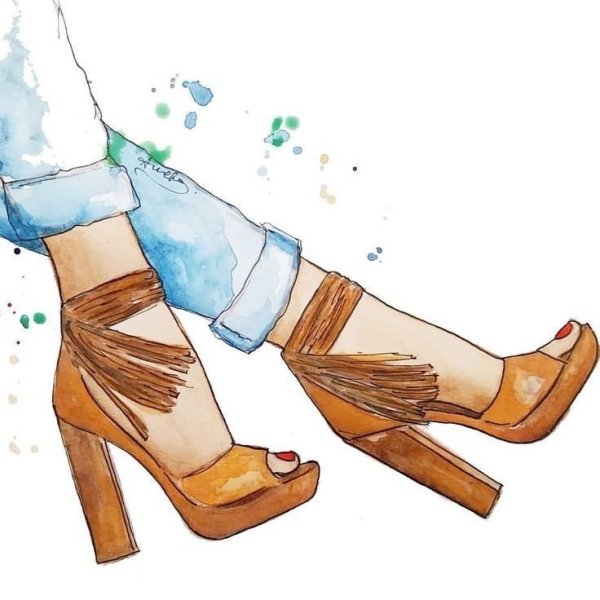 Нарисованная обувь