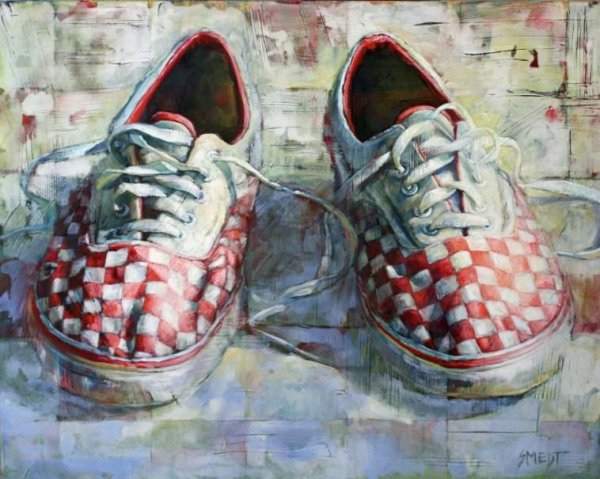 Акварельные зарисовки обуви