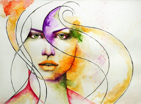 Абстрактный портрет девушки