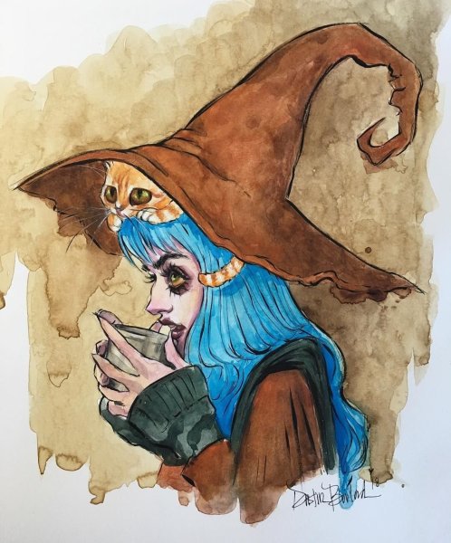 Акварельные Стикеры Хэллоуин