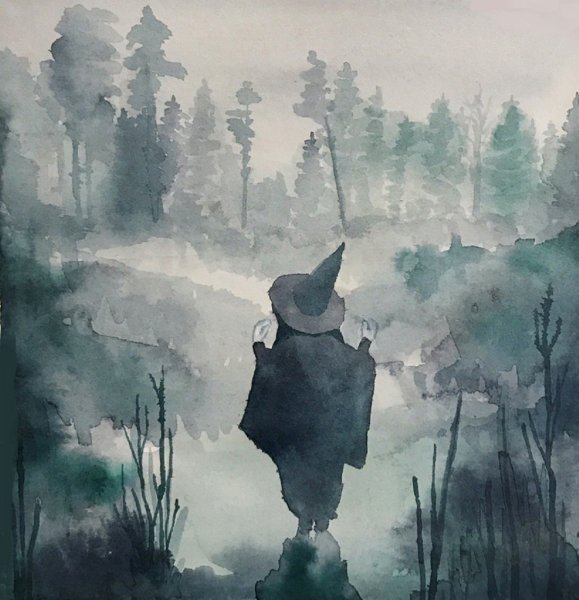 Наклейки Хэллоуин акварель