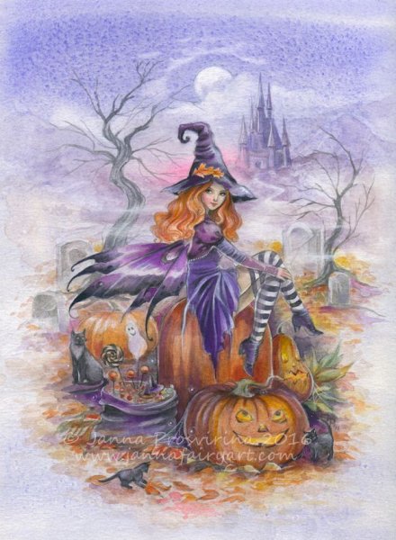 Шляпа Гарри Поттер акварель