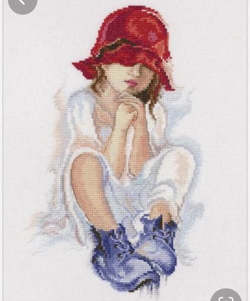 Девушка в шляпе акварель