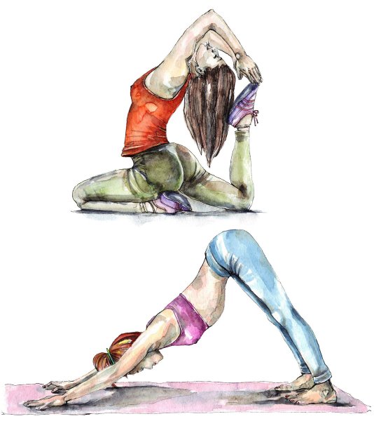 Позы йоги арт