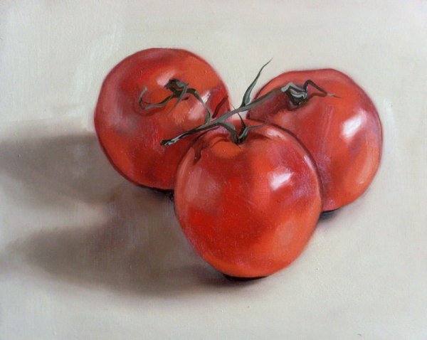 Помидор акварелью