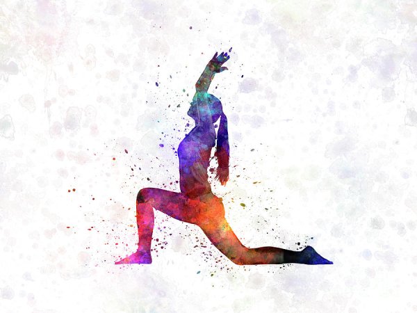 Йога акварель