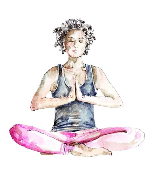 Йога акварель